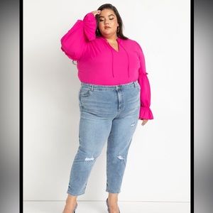 NEW Gena Fit Stretch Denim Mom Jean